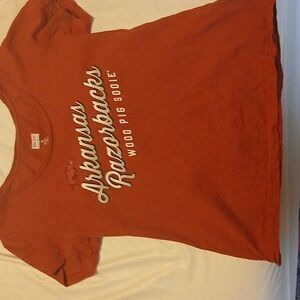 This is a medium red razorback shirt